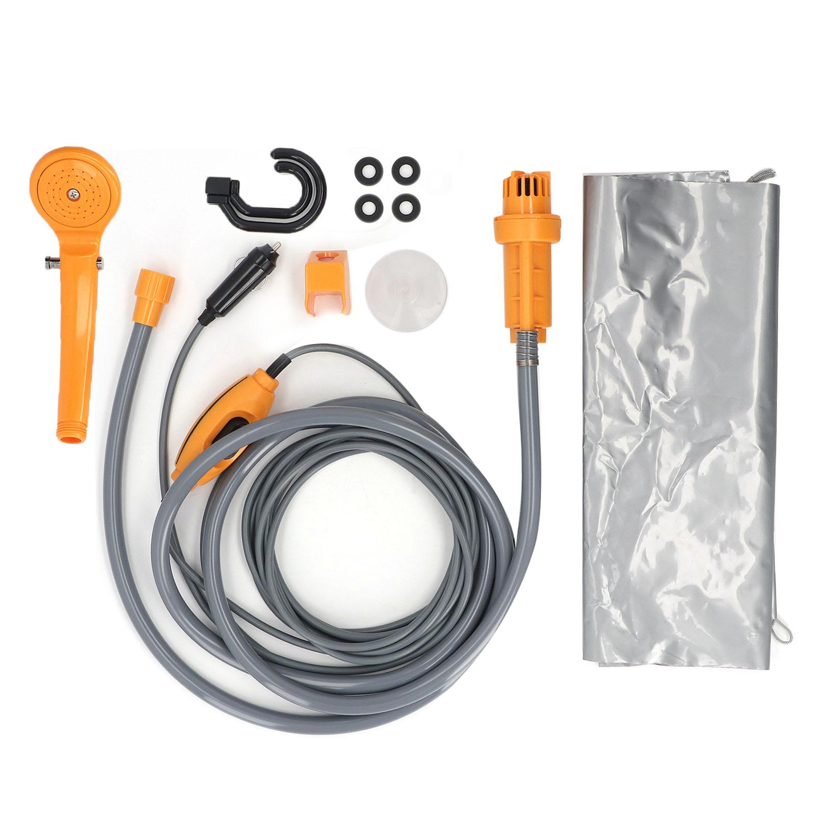 

Портативный походный душ Регулируемый поток воды Герметичный 2,5 л/мин Наружная душевая лейка Распылитель Синий оранжевый