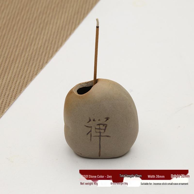 Zen Ceramic Incense Holder Small Vase – Mini Home Ornament & Creative Gift