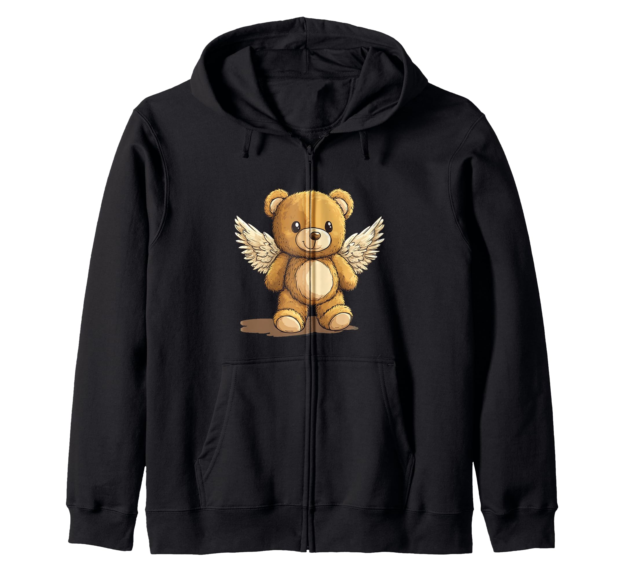 

Ангельские крылья делают этого плюшевого мишку очень забавным для взрослых и детей. Толстовка с капюшоном на молнии