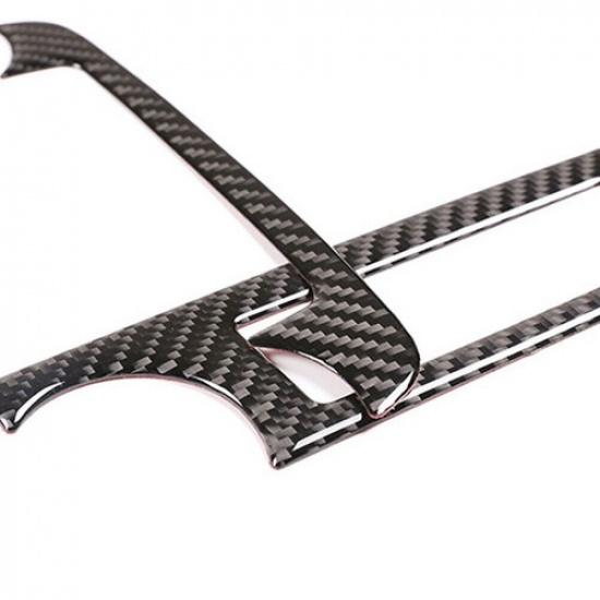 2Pcs Air-con Climate Frame Cover Decor Carbon Fiber For Honda CR-V CRV 2007-2011