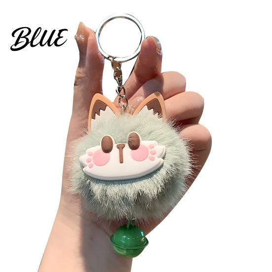Plush Rabbit Keychain Ear Soft Ball Charm Key Chain Car