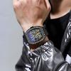 Barrel-Shaped Dial Full Diamond Watch Casual Calendar Quartz Watch