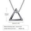 Men's Viking Necklace Stainless Steel Geometric Pendant Waterproof Amulet Collar 55 60 70cm Box Chain
