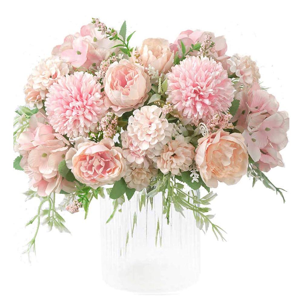 1PC Artificial Flowers Cheap Silk Hydrangea Christmas Decorations for Home Garden Party Wedding Bridal Accessories Fake Peony