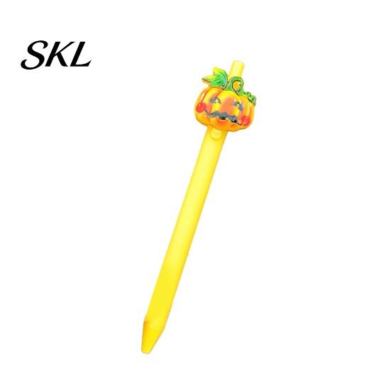 Stylish Matte Texture Pens Halloween Ballpoint Pen, Cute Ghost Skull Pumpkin Retractable Gel Ink Portable Pocket Clip 0.5mm Fine Point Writing Pen for