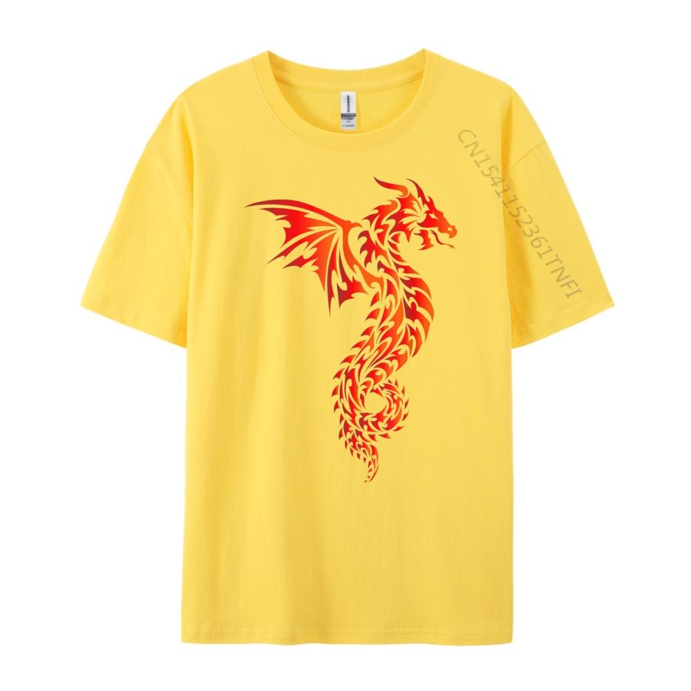 Dragon Tribal Mythical Legendary Creature Folklore Blue And White Graphic T Shirts Men's Clothing Funny