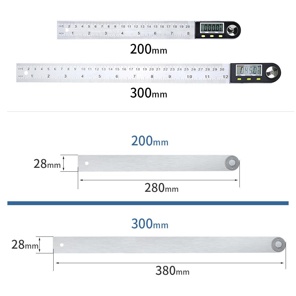 Digital Display Angle IP54 Stainless Steel Protractor Woodworking Angle Protractor Multifunction 360 Degrees Angle