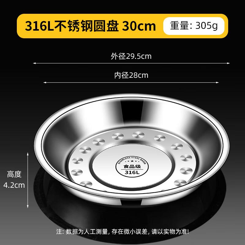 

ZISIZ Stainless Steel Round Plate