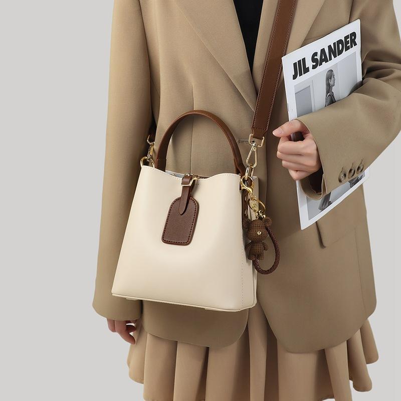 Bucket Bag for Women 2025 New Genuine Leather Women's Bag Autumn Winter Hot Sale Large Capacity Shoulder Handbag Crossbody Bag