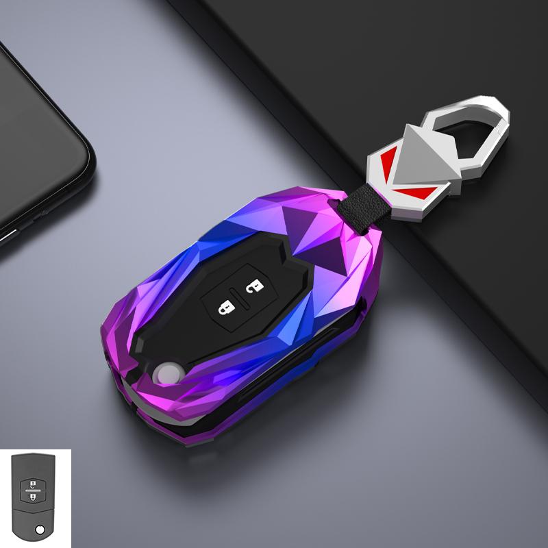 Zinc Alloy Car Key Case Cover Shell For Mazda 3 5 6 Series M6 RX8 MX5 2 3 Buttons Flip Key Protector Fob Bag Accessories
