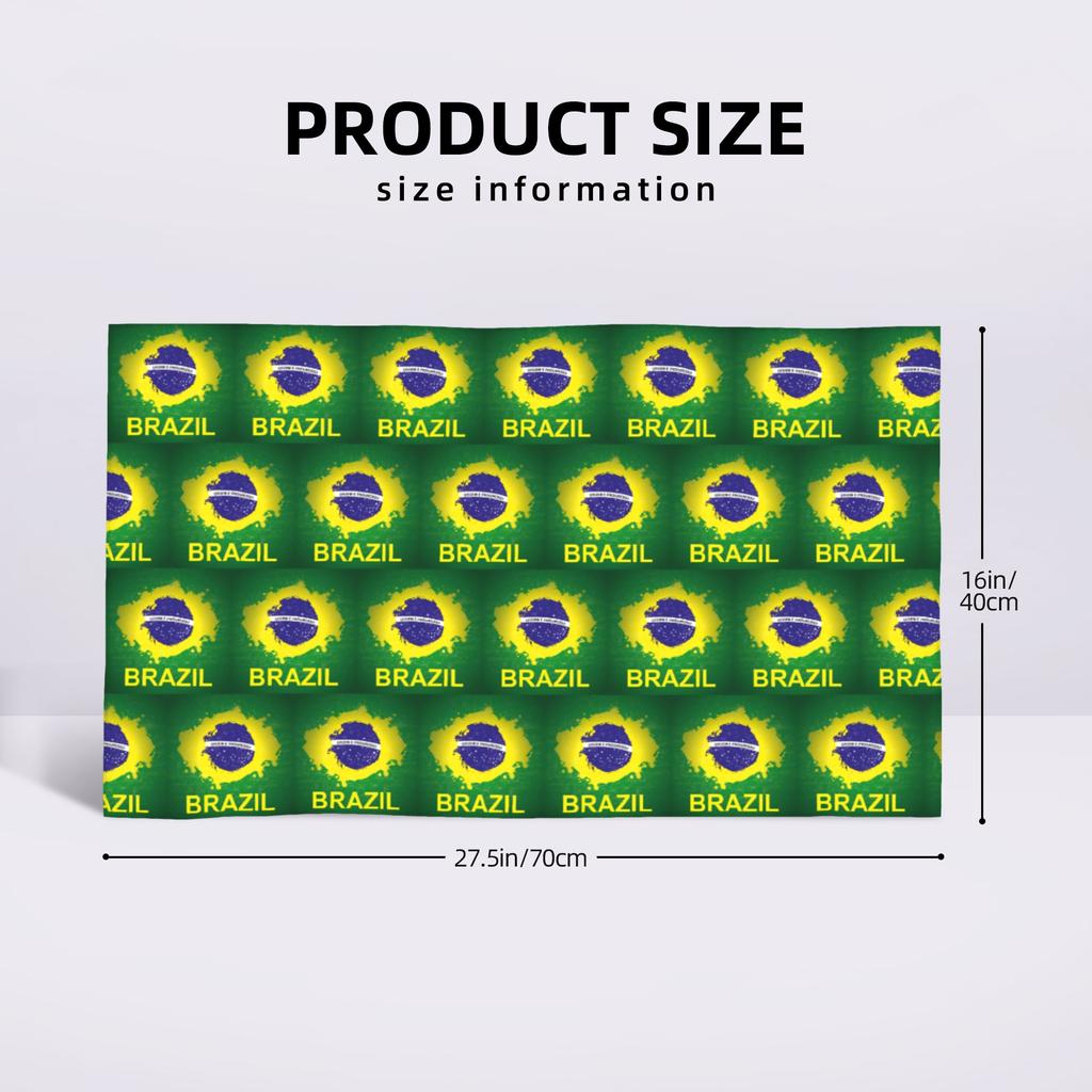 Brazil Flag Soft Face Towel Quick Dry Pool Bath Cotton Towels Absorbent