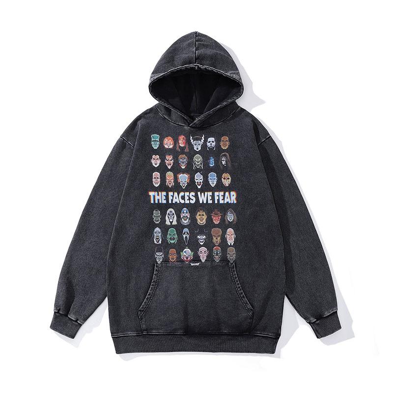 Fall And Winter Washed Oversize Hooded Sweatshirt Men'S And Women'S American Street Vintage Trendy Brand Casual Jacket