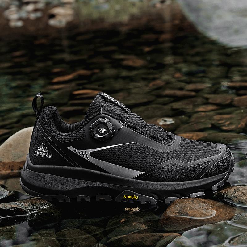 Modne Wysokiej Jakości Skórzane Buty Turystyczne Trwałe Outdoorowe Sportowe Męskie Buty Trekkingowe Skórzane Sznurowane Buty do Wspinaczki Polowania