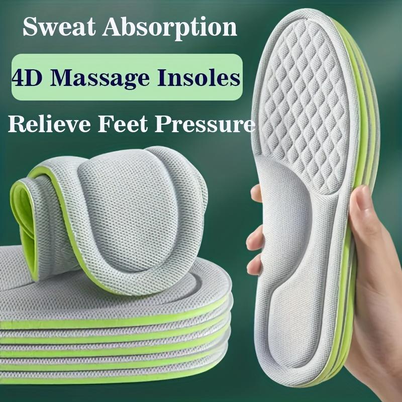 1 Pair 5D Diamond-Shaped Massage Insoles Featuring a Soft Feel, Odor Elimination, And Quick Sweat Absorption, Suitable for All Types of Shoes.