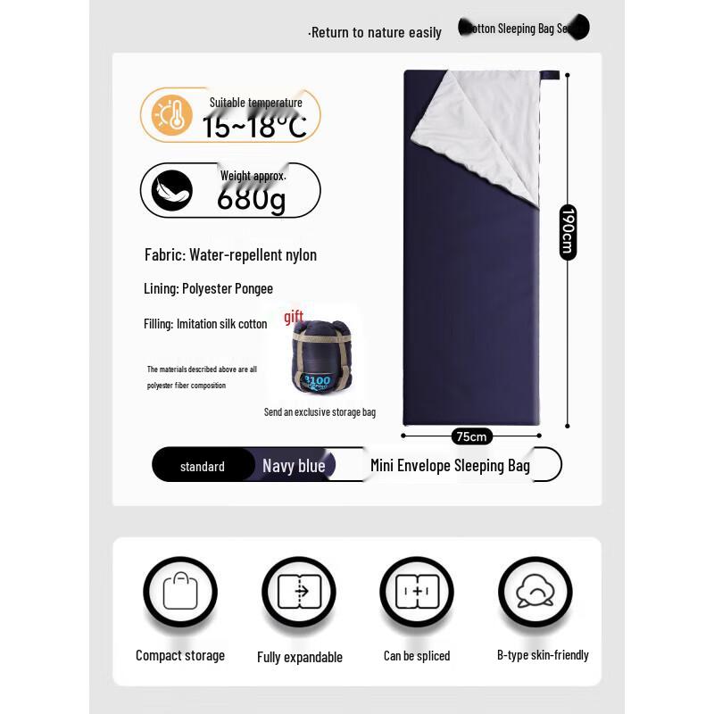 Outdoor Lightweight 4-Season Portable Sleeping Bag