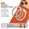 Business Leather Rotating Holder Electroplated Case For iPhone 17 ProMax 16 15 14 13 Pro Stronger Magnetic Shock Proof Cover