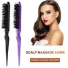 Bristle Hair Brush Teasing Comb Back-Combing Slicking and Edge Control Tool Edge Brush Hair Comb for All Hair Types
