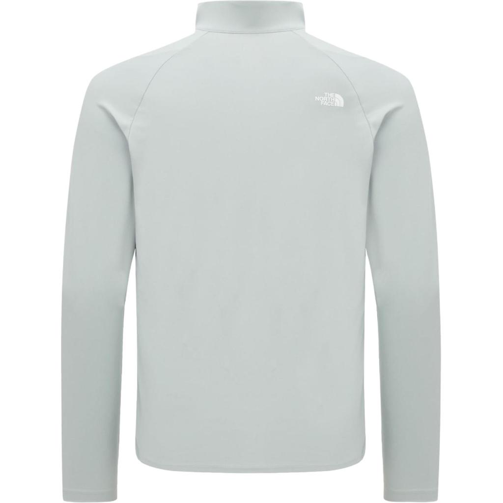 The North Face Logo Stand Collar Zipper Insert Long Sleeve T-Shirt Unisex Tops Light-Gray NT7LR00B