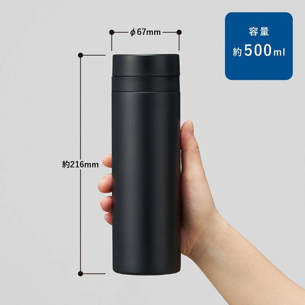 Stainless Steel Bottle Slim, Direct-Drink, Lightweight, Double-Walled Vacuum-Covered Thermos, Insulated, ColdHot, Easy To Clean, Slim Thermos