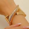 Exaggerated Gold Twisted Bangle: Women's Fashion Punk Party Jewelry
