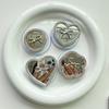 Rhinestone Bow Love Round Flower Mirror Mobile Phone Airbag Holder Magnetic Retractable Desktop Support Holder
