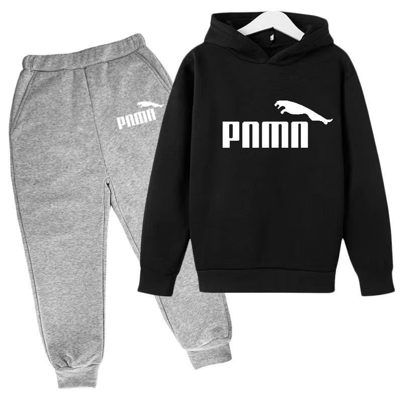 Kinder Herbst Winter Kleidung Hoodie Buchstaben Marke Pullover Jungen Mädchen 3-12 Jahre Sweatshirt+Hose Charmantes Freizeit Party Sport Set