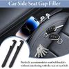 2 PCS Car Seat Gap Filler, Leather Seat Gap Plug To Fill The Gap Between Seat And Console, Universal Car Seat Crevice Blocker Stop Things From