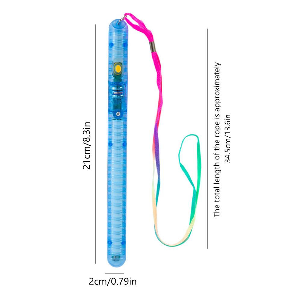 1Pcs Flashing LED Wand Sticks Glowing with Rope Multicolor Cheer Tube Light Birthday Wedding Music Party Festival Supplies
