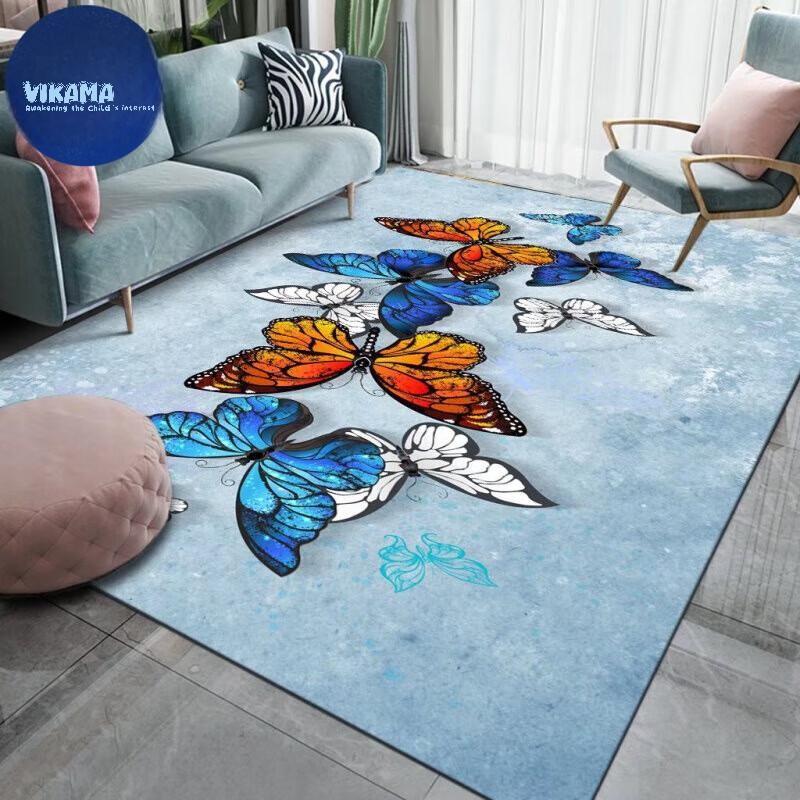 Modern Simple Crystal Pile Home Decorative Carpet Bedroom Bedside Rug Doormat Machine Washable