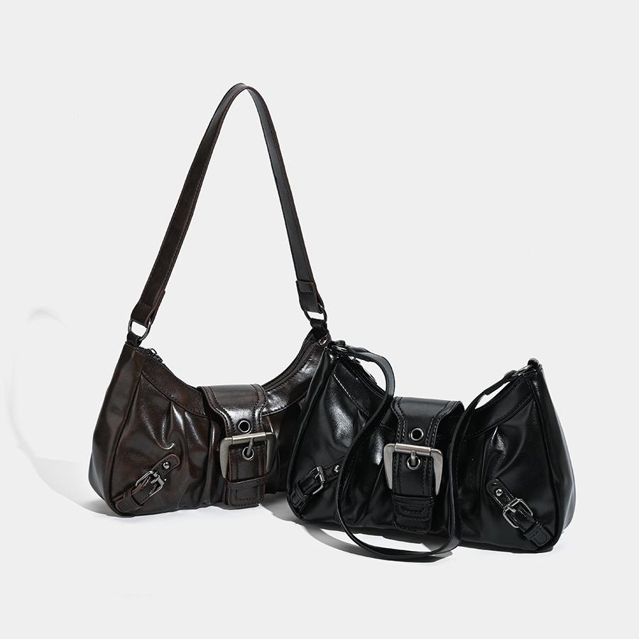 Korean Style Trendy and Versatile Maillard Style Underarm Bag European and American Retro Fashion High End Wasteland Style Single Shoulder Women's Bag