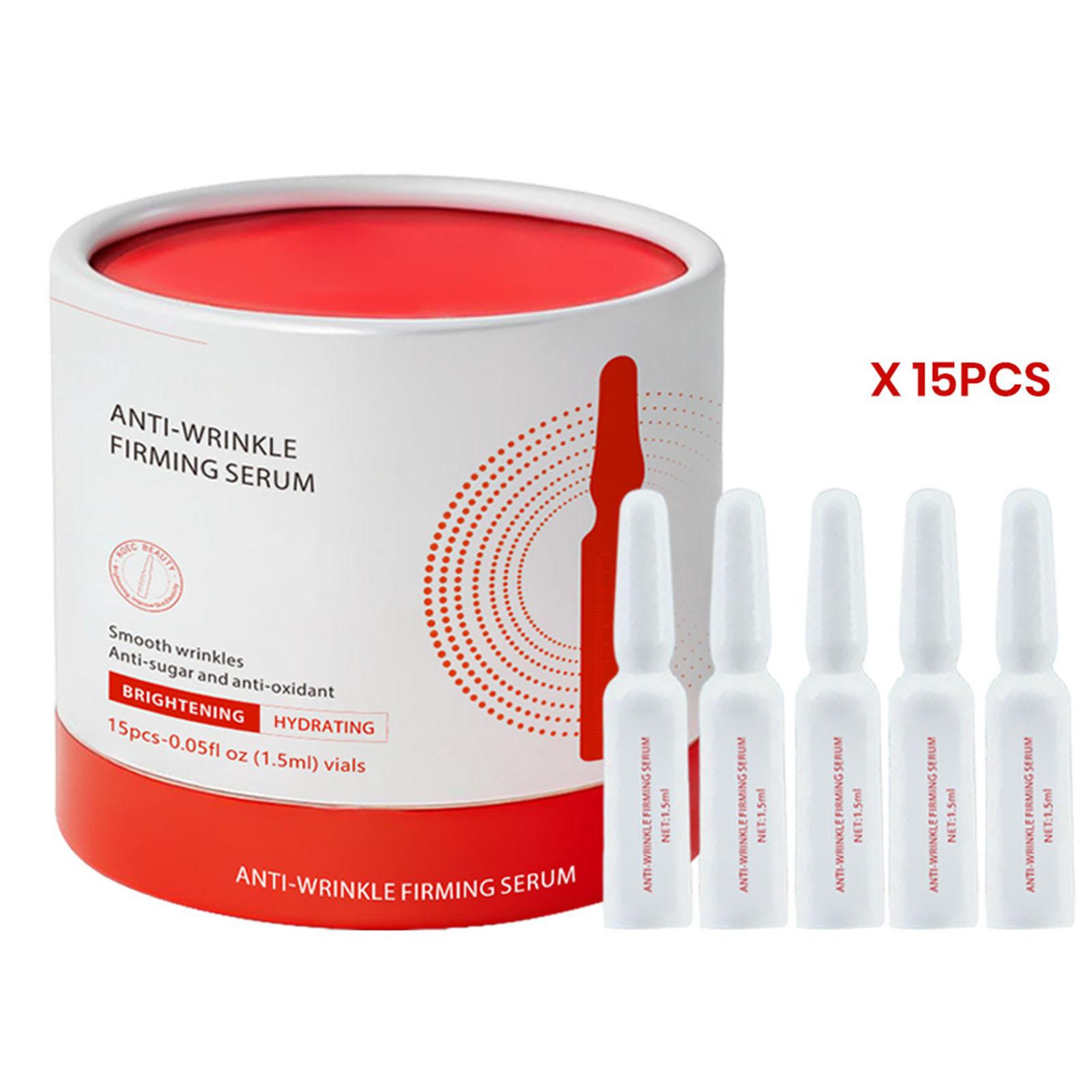 

Facial Single Use Serum (15pcs, 1.5ml X 15) - -wrinkle, Firming, Antioxidant, Smooths Wrinkles, Brightens Skin Tone, Moisturizing Serum.