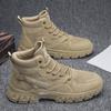 New Fashion Autumn And Winter Men's High Top Martin Boots Students Male Boys Trending Soft Sole Work Shoes Labor Protection Martin Sneakers