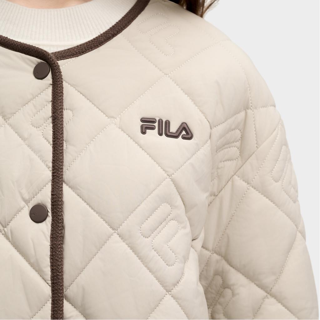 Fila Heritage Series Fashion Casual Warm Loose Cotton Jacket Women Jackets Initial-Yellow F11W518902F-LK