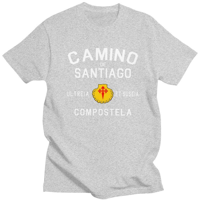Custom Buen Camino De Santiago Tshirts for Men Short Sleeve Leisure T Shirt Cool Tshirts Loose Fit 100 Cotton Tees Gift Idea