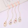 Literary Crystal Flower Bookmark Zinc Zinc Alloy Pendant Book Clip Creative Bookmark Pendant  Teachers Day