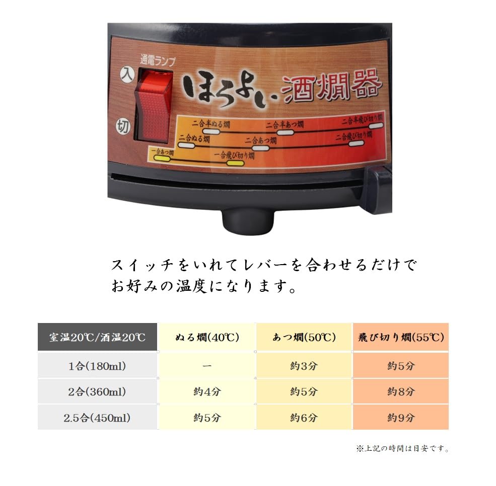 Maruyama Horoyoi Electric Sake Ware Cups Japanese Sake Hot Sake Mino Ware Made In Japan Black Hot Sake Ware Sake Ware 2.5 DS-25(K)