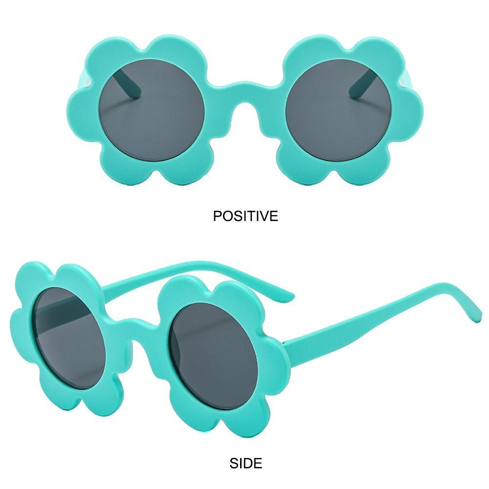 Round Flower Shades UV400 Protection Sun Glasses Vintage Sunflower Sunglasses  for Women