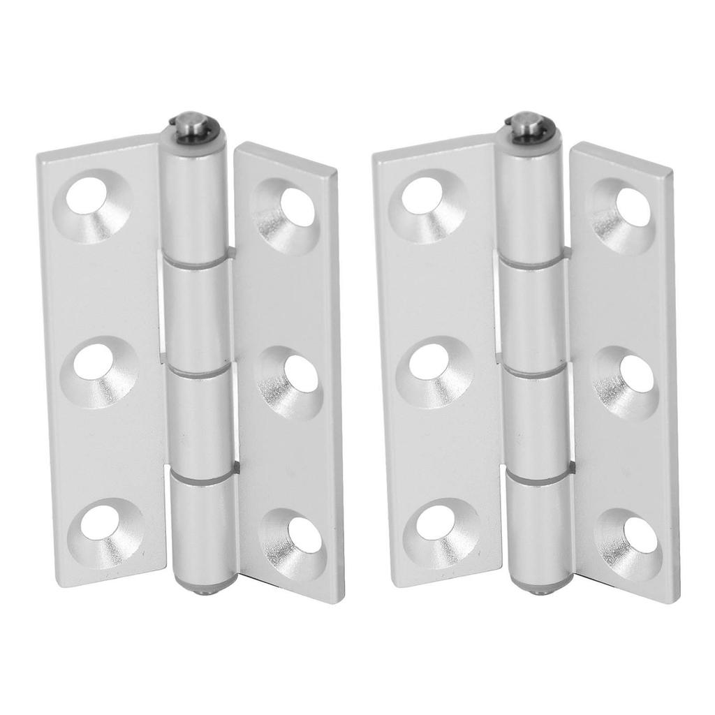 2Pcs Flat Hinge Folding Aluminum Profile Resin Bushing Axes Square Door Hardware
