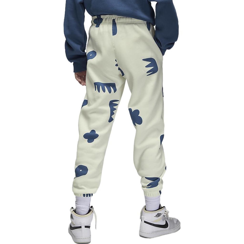 Jordan X Mia Lee Artist Collaboration Patterned Elastic Cuff Sweatpants Women Bottoms White DV2009-133