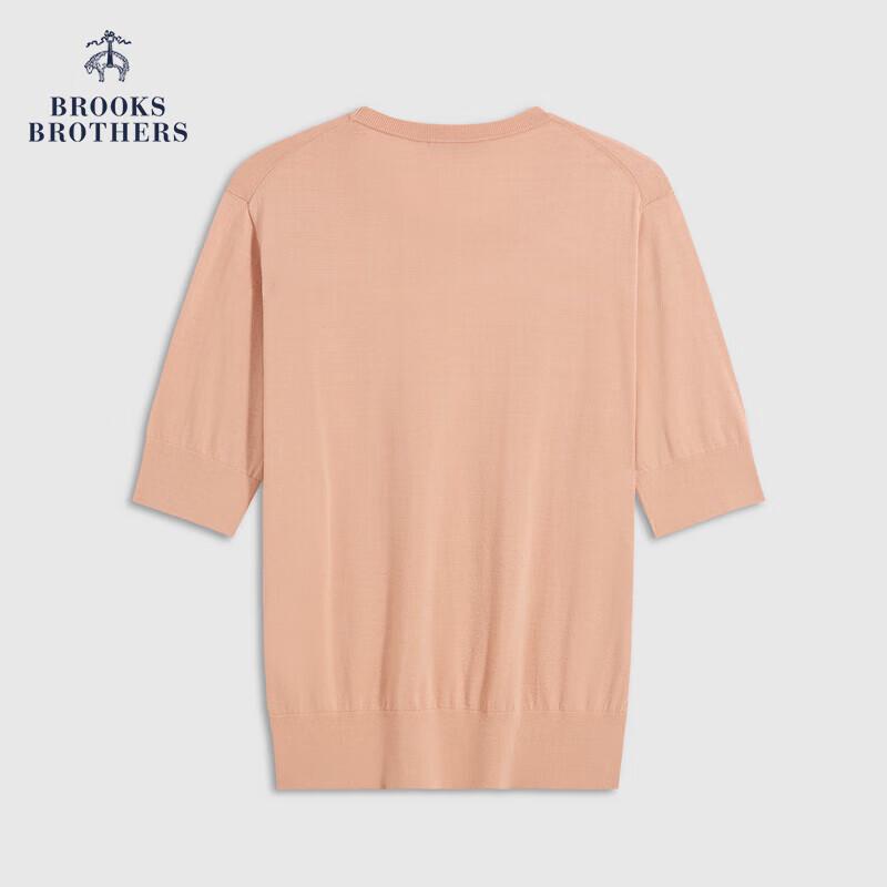 Brooks Brothers Women s Slouchy Round Neck Embroidered Knit Sweater S