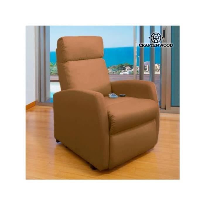 Craftenwood Compact Camel 6019 Massage Recliner - Brown - Relaxation - Contemporary - Design