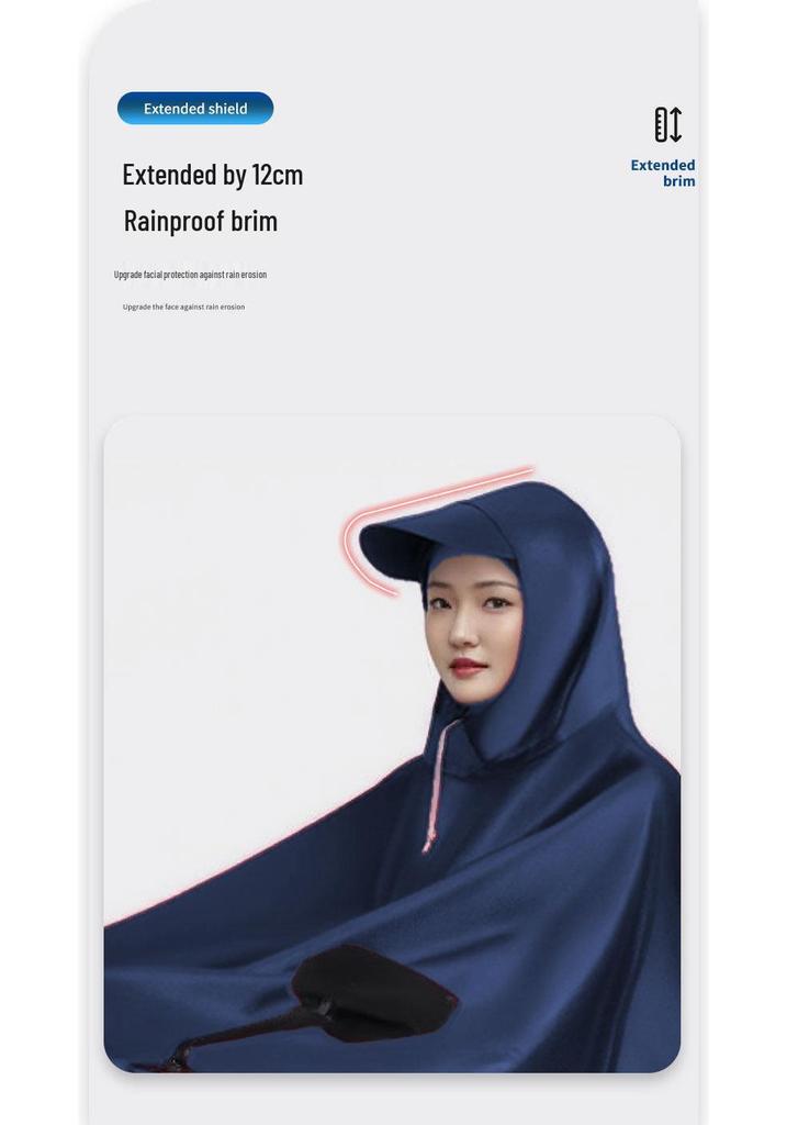 Unisex Full-Body Rain Cape for Electric Scooter or Motorcycle Riders