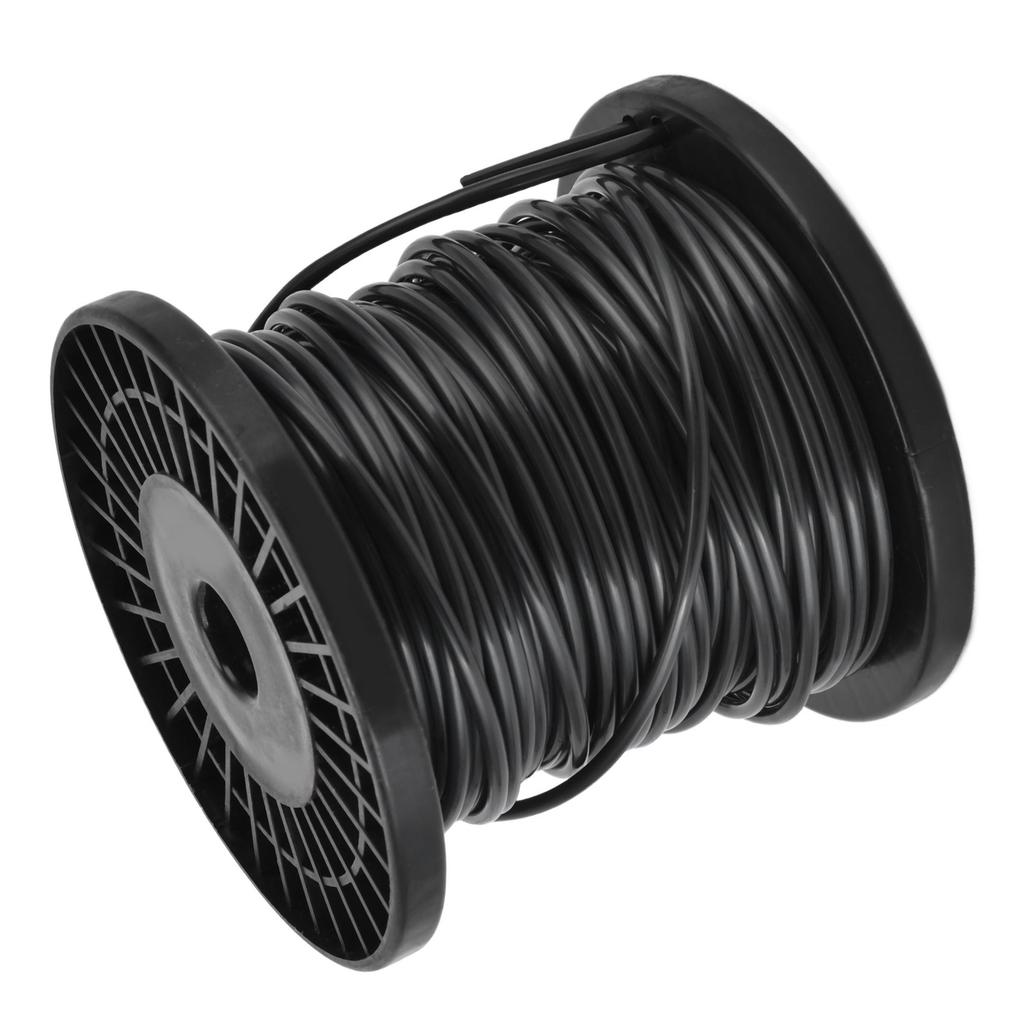 Round String Trimmer Line for 3.3mm Black High Cutting Efficiency Trimmer Line for Most Lawn Mowers Farm