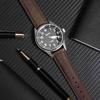 Anbeer 20mm Leather Watch Band with Quick Release Replacement Stainless Steel Black Brown and Black Buckle Buckle,