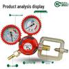 Shockproof Acetylene Regulator Valve with Leakproof Pressure Gauge