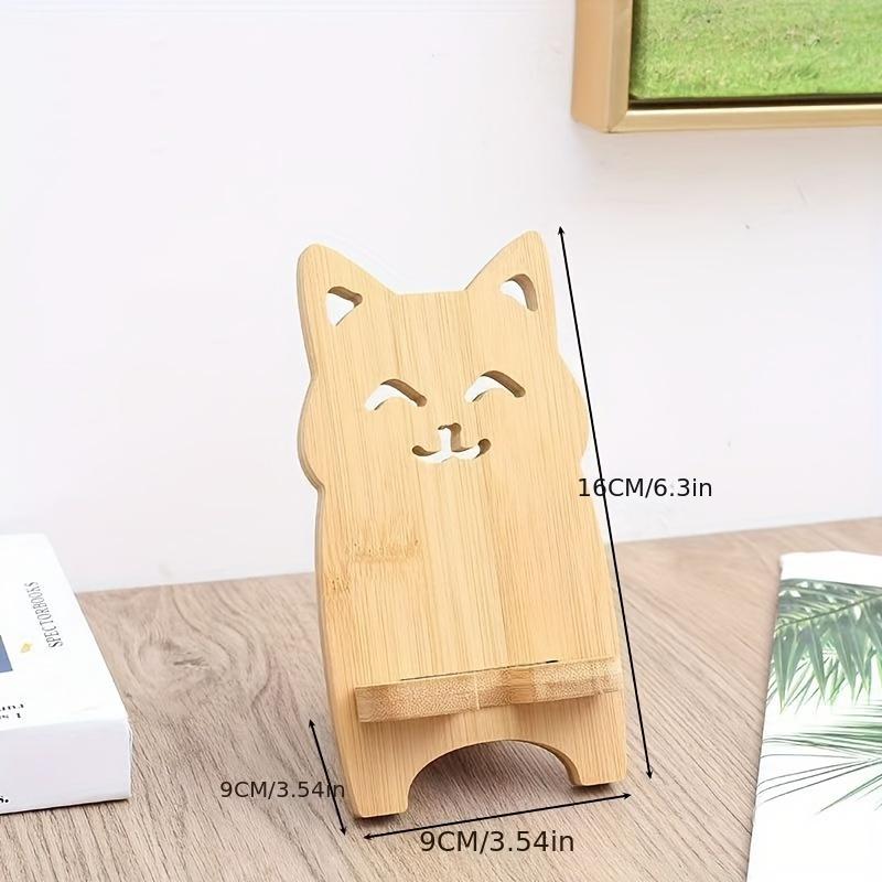 1 schattige telefoonhouder, bureaumontage, schattige kattenhouderbasis, geschikt voor alle mobiele telefoons