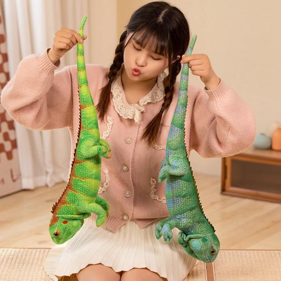 Lizard Plush Toy Doll Soft Fully Filled Reptile Simulation Plushie Ornament Lizard Stuffed Animal Doll Pillow