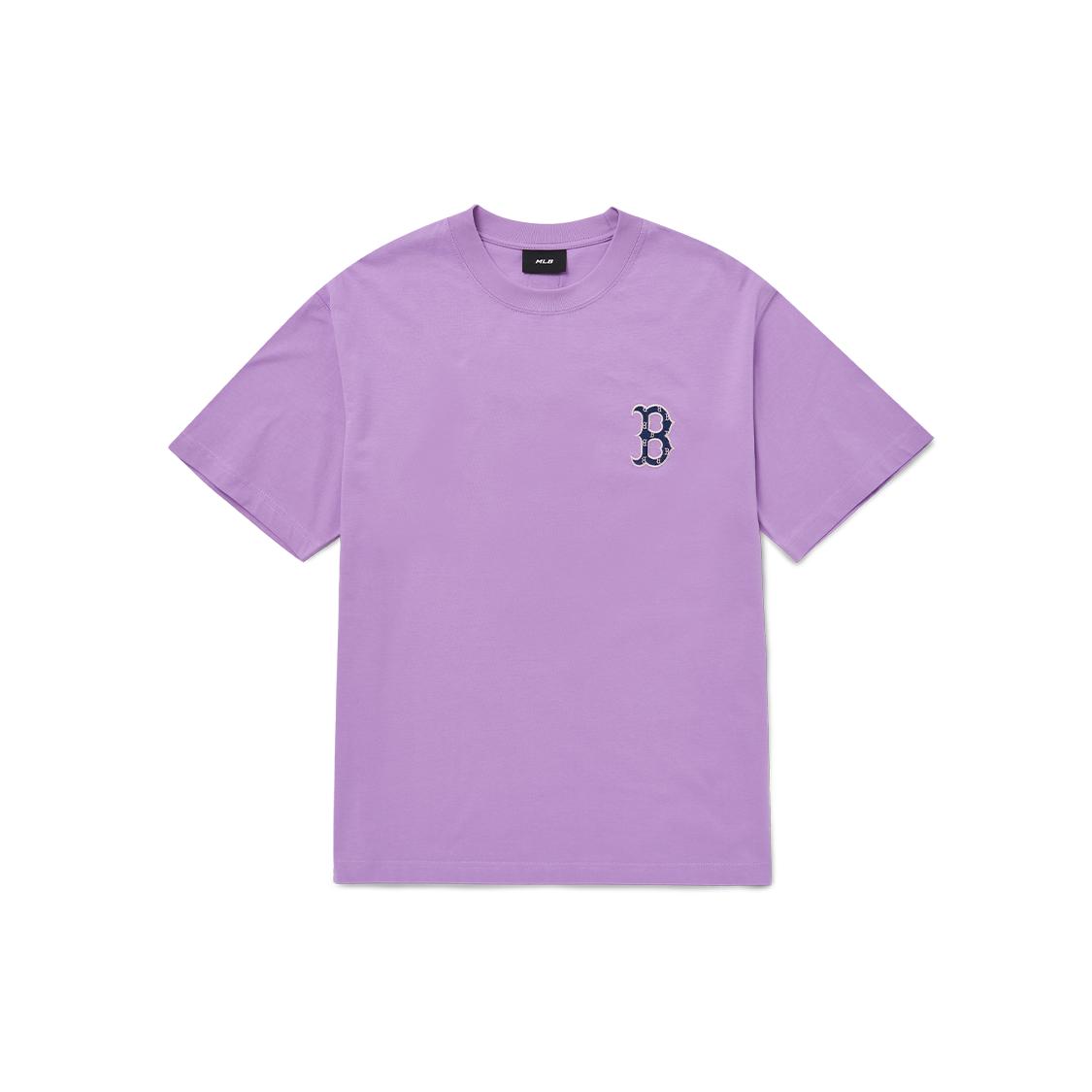 MLB Drop Shoulder Sleeve T-Shirt Unisex Lavender 3ATSM0224-43LDL XL