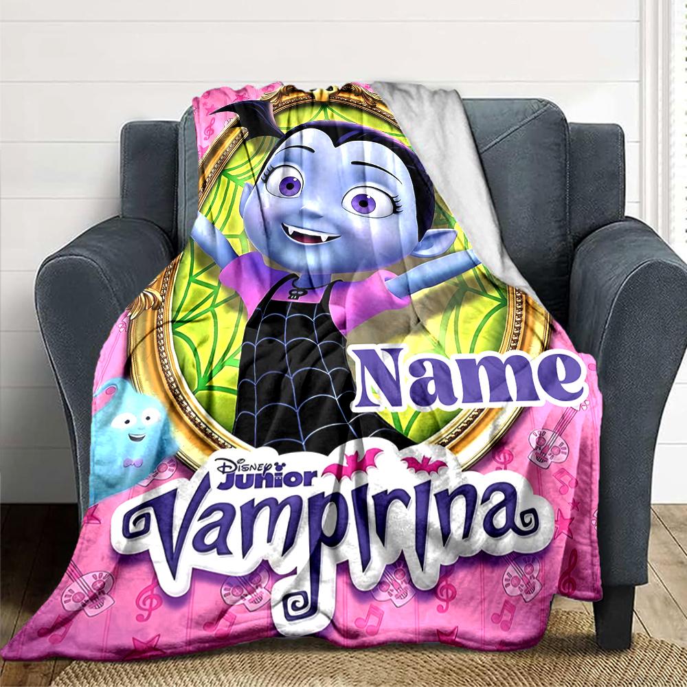 Custom Name Rainbow Fox Adventure blanket for Couch & Bed, Plush Cozy Fuzzy Blanket Super Soft & Warm Blankets for Fall and Winter. 0908190
