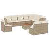 VidaXL Salon de jardin 11 pcs avec coussins beige résine tressée 3223699